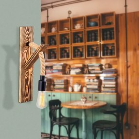 EREBOS fali lámpatest 1xE27/40W/230V barna