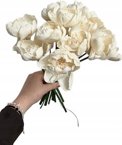 Shola Peonia csokor fehér 12db 6cm bazsarózsa