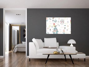 Kép - Állatok a réten (90x60 cm)
