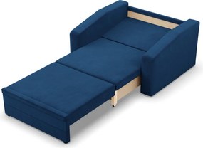 Vertico fekvőfotel, 90 cm széles, bársony, kék