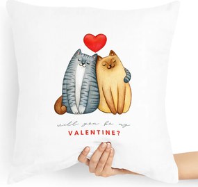Valentin Napi Párna Will You Be My Valentine? fényképes nyomattal