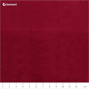 Bali piros bársony sarokkanapé, bal oldali - Cosmopolitan Design