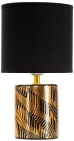 Asztali lámpa 28 cm, fekete, arany - CALIA