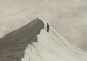 Divatos 3D Fali Tapéta Magányos hegymászó 312x219 ragasztóval