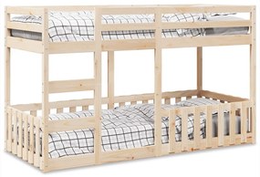 tömör fenyőfa emeletes ágy 90 x 200 cm