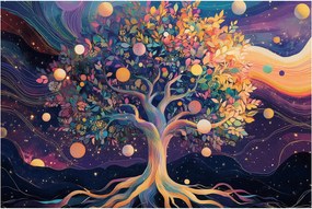 Kép – Lila fa tele energiával (90x60 cm)