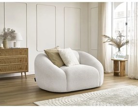 Fehér buklé fotel Tina – Bobochic Paris