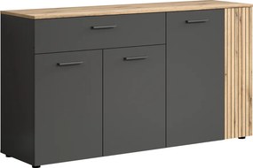Komód, grafit/evoke tölgy, ESENA 4D1S
