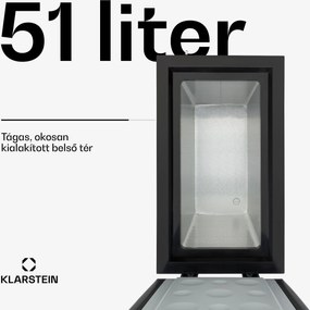 Klarstein Iceblokk 51, fagyasztódoboz, szabadon álló, 51 l, zárható, E energiahatékonysági osztály, fekete