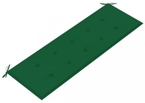tömör tíkfa Batavia pad zöld párnával 150 cm