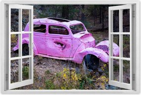 Poszter 60x40 Rózsaszín autóroncs