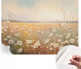 Öntapadós tapéta Divatos 3D fali ragasztóval Virágos rét 208x146 cm