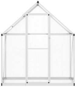 ezüstszínű alumínium melegház alapvázzal 169 x 58 x 195 cm