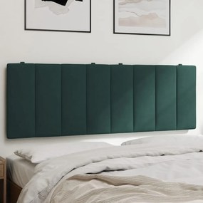 sötétzöld bársony fejtámla párna 120 cm