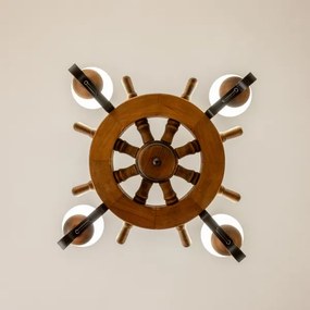 Brilagi - Láncos csillár TIMONA 4xE14/40W/230V átm. 50 cm bükk