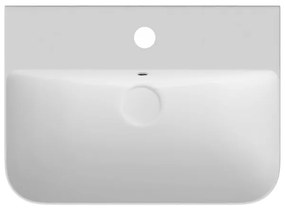 Isvea - SOTT AQUA pulton elhelyezhető/fali mosdó 60,5x50 cm kerámia/fehér