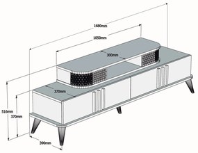 TV szekrény Eylul - Walnut