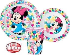 Disney Minnie micro étkészlet szett pohárral színes