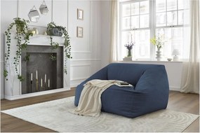 Sötétkék kordbársony babzsákfotel Lilibet – Bobochic Paris