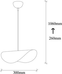 Sivani MR-829 fehér-arany fém függőlámpa, 30 x 17 cm