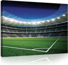 Vászonkép 100x75 Stadion foci mérkőzés lelátó szurkolók sport aréna hangulat