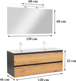 Vario Forte 120 Fürdőszoba komplett szekrény