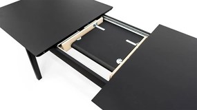 Bővíthető étkezőasztal hosszabbító asztallappal, tölgyfa dekorral 90x180 cm Curved – Woodman