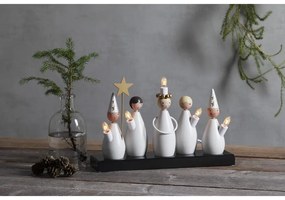 Fekete-fehér konnektorhoz csatlakoztatható fénydekoráció Luciakör – Star Trading