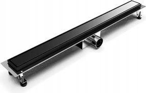 Lineáris vízelvezetés Lineáris lefolyó Fekete AquaSTEEL 100cm Fekete Bg