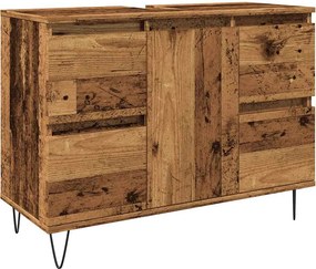 vidaXL antik fa színű szerelt fa mosdószekrény 80 x 33 x 60 cm