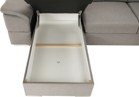 Ülőgarnitúra, szükésbarna Taupe, balos kivitel, SEGORIA ROH U