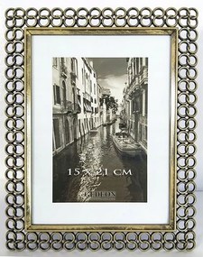 Képkeret 13x18 fém arany elegáns