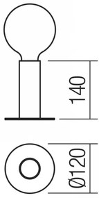 Redo 01-2131 - Érintős asztali lámpa RIVET 1xE27/42W/230V réz