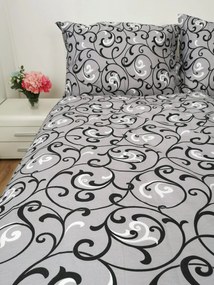 Pamut lepedők Ornament szürke TiaHome - 1x Párna 90x70cm, 1x Paplan 140x200cm