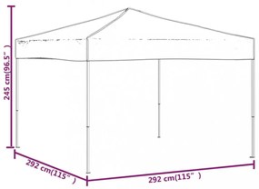 tópszínű összecsukható partisátor 3 x 3 m