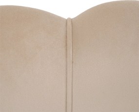 Pad Art-deco stílusban, bézs Velvet anyag/gold chróm-arany, NOBLIN