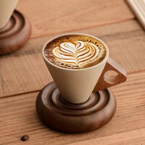 Bögre Kávéscsésze tea drip kerámia kő fa Prémium Ajándék