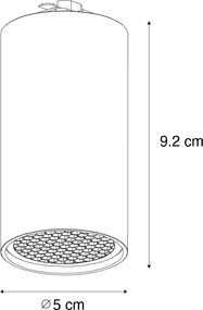 Modern fekete reflektor 1 fázisú sínrendszerhez GU10 35mm - Iconic Ruby Honey