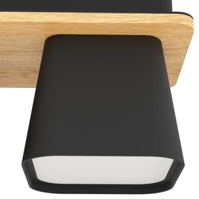 Eglo 390008 - Mennyezeti lámpa RUSCIO 4xE27/40W/230V fekete/barna