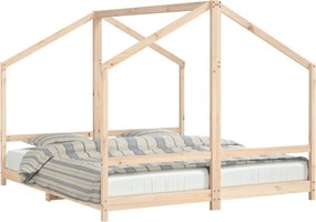 vidaXL tömör fenyőfa gyerekágykeret 2 x (90 x 200) cm
