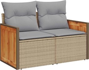 vidaXL Kerti Kanapé Szett párnával 12 pcs Beige és Világosszürke
