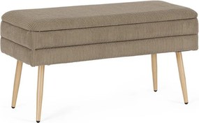 Szürkésbarna párnázott pad Olga – Bizzotto