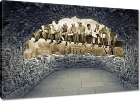 Vászonkép 60x40 Munkások a gerendán