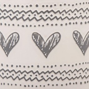 Kerámia bögre Szívek III, 450 ml