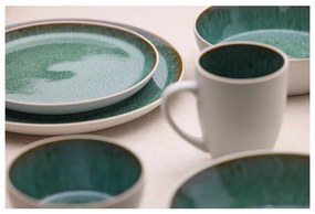 Fehér-zöld kőedény desszertes tányér ø 21 cm Gastro White/Green – Bitz