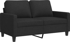 vidaXL kétszemélyes fekete szövetkanapé 120 cm