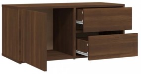 barna tölgyszínű szerelt fa TV-szekrény 80 x 34 x 36 cm