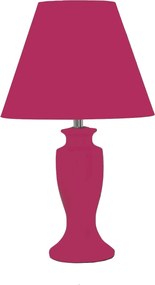 Lámpa Kerámia éjjeli asztali lámpa lámpabúra 2277 pink/fukszia