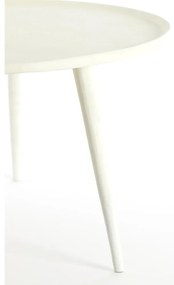 Krémszínű fém kerek dohányzóasztal ø 67,5 cm Babina – Light &amp; Living