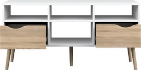 TV asztal/szekrény, tölgy sonoma / fehér, OSLO 75391